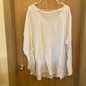 Terra & Sky White Long Sleeve T-shirt Size 4X